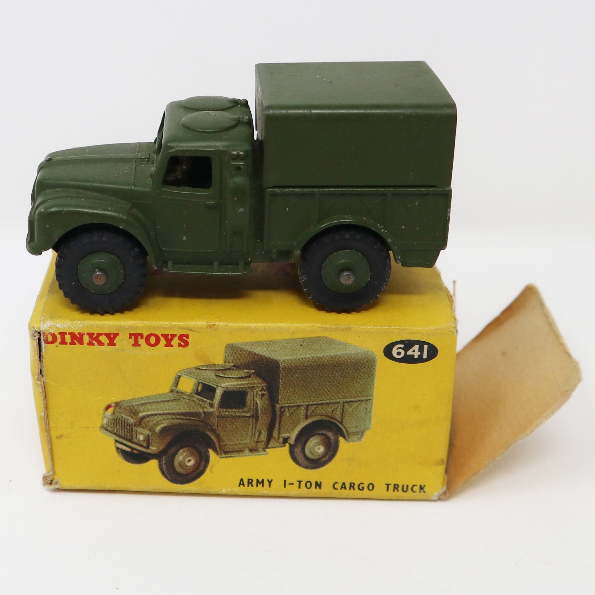 Vintage Meccano Dinky Toys 641 Army 1-Ton Cargo Truck Die-Cast Vehicle Boxed