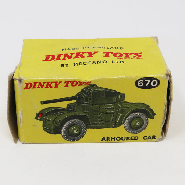 Vintage Meccano Dinky Toys 670 Armoured Car Die-Cast Vehicle Boxed