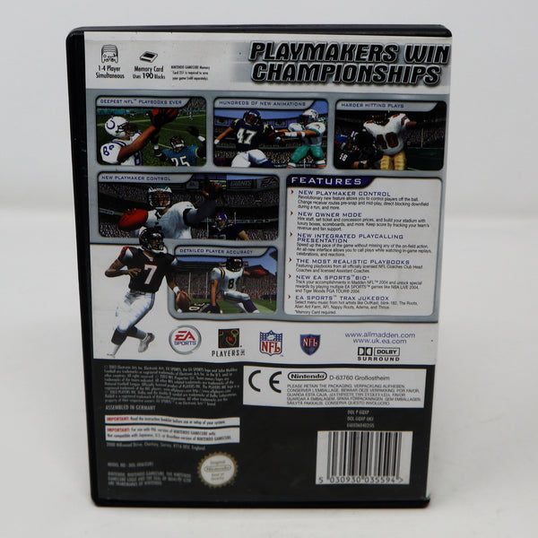 Vintage 2003 Nintendo Gamecube EA Sports Madden NFL 2004 American Football Video Game PAL 1-4 Players