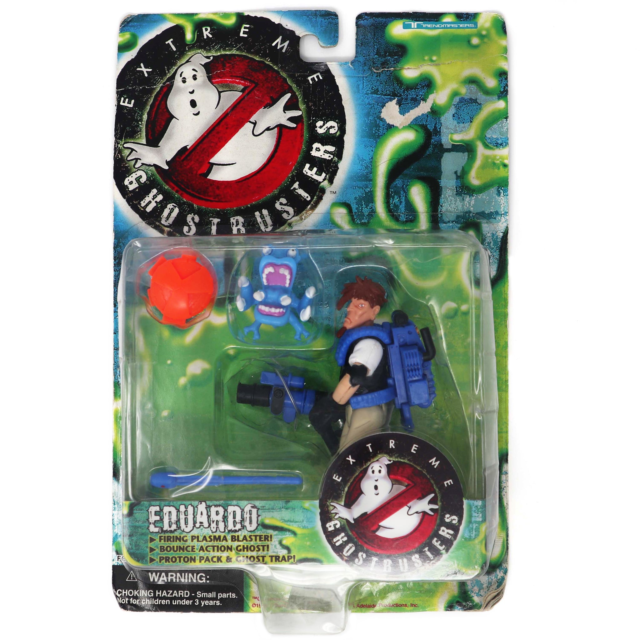 Vintage 1997 90s Trendmasters Extreme Ghostbusters Eduardo Action Figure Carded MOC