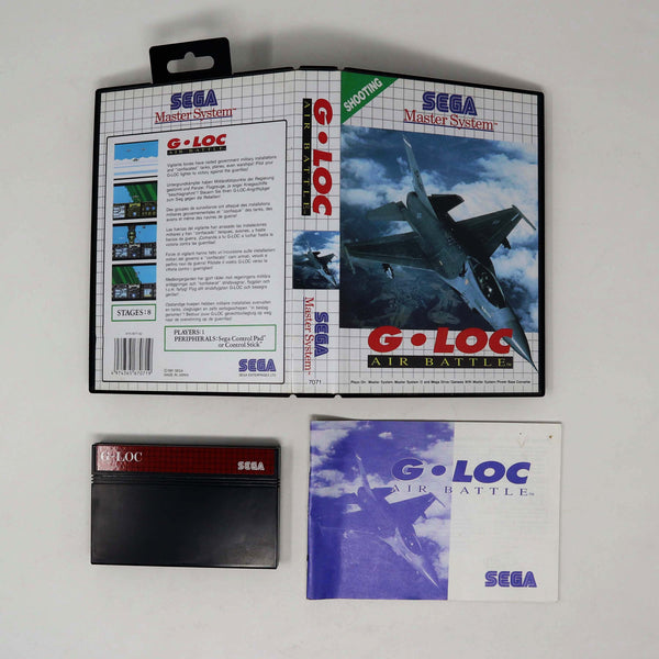 Vintage 1991 90s Sega Master System G-LOC Air Battle Cartridge Video Game Shooting Pal 1 Player