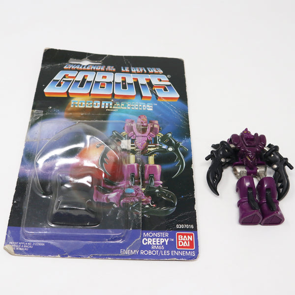 Vintage 1985 80s Bandai Tonka Gobots Robo Machines Monster Creepy RM65 3" Transforming Action Figure Robot Vehicle Die Cast Metal Plastic Carded MOC Opened