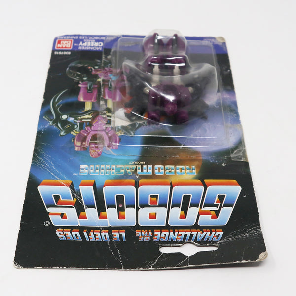 Vintage 1985 80s Bandai Tonka Gobots Robo Machines Monster Creepy RM65 3" Transforming Action Figure Robot Vehicle Die Cast Metal Plastic Carded MOC Opened