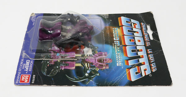 Vintage 1985 80s Bandai Tonka Gobots Robo Machines Monster Creepy RM65 3" Transforming Action Figure Robot Vehicle Die Cast Metal Plastic Carded MOC Opened