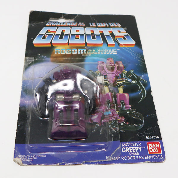 Vintage 1985 80s Bandai Tonka Gobots Robo Machines Monster Creepy RM65 3" Transforming Action Figure Robot Vehicle Die Cast Metal Plastic Carded MOC Opened