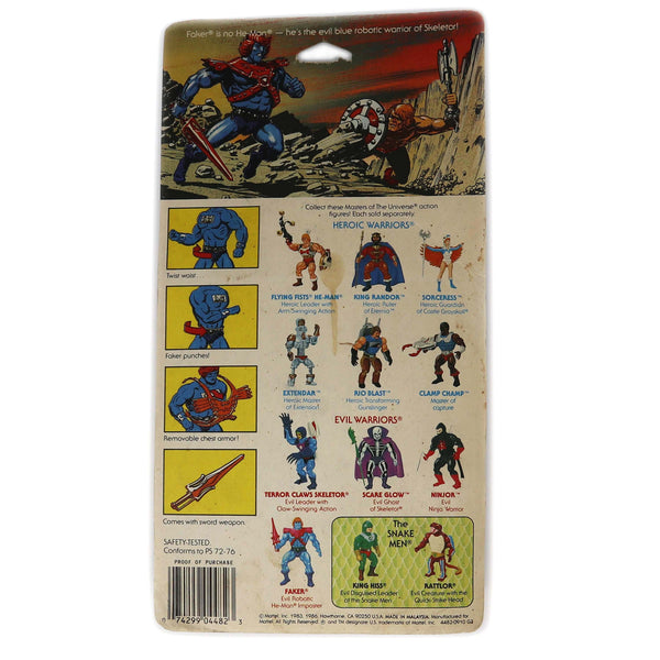 Vintage 1986 Mattel He-Man MOTU Masters Of The Universe Original Series Faker Action Figure Carded MOC Rare