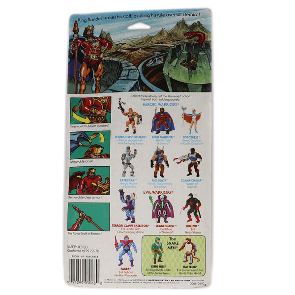 Vintage 1986 Mattel He-Man MOTU Masters Of The Universe Original Series King Randor Action Figure Carded MOC Rare