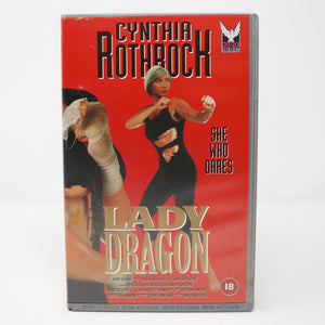 Vintage 1992 90s Cynthia Rothrock Lady Dragon VHS Video Home System Tape Rare Big Box Version Martial Arts