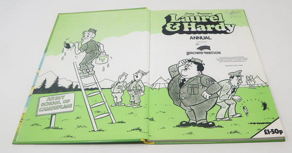 Vintage 1978 70s Brown Watson Larry Harmon's Laurel And Hardy Annual Comic Strip Story Hardback Book