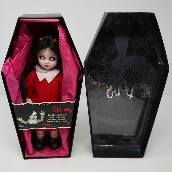 Vintage 2001 Mezco Toyz Living Dead Dolls Series 1 Sin10" Doll Near Complete Boxed Rare