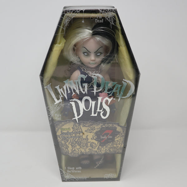 2004 Mezco Toyz Living Dead Dolls Series 7 Seven Deadly Sins Greed (Miss McGreedy) 10" Doll Complete Boxed Sealed Rare