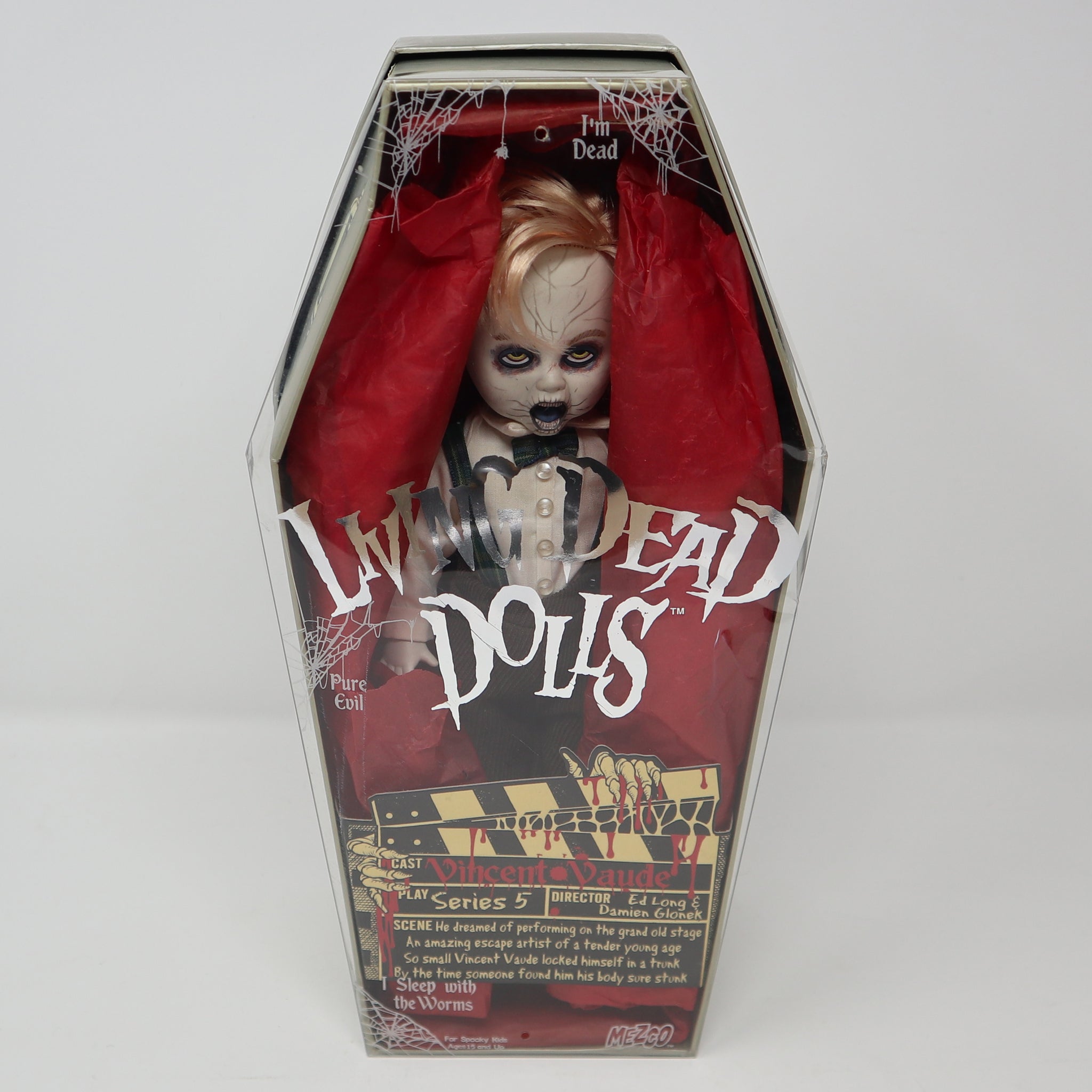 2003 Mezco Toyz Living Dead Dolls Series 5 Vincent Vaude 10" Doll Complete Boxed Rare