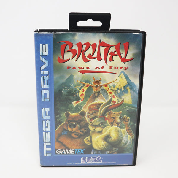 Vintage 1994 90s Sega Mega Drive Megadrive Brutal Paws Of Fury Cartridge Video Game PAL French Secam 1 or 2 Players