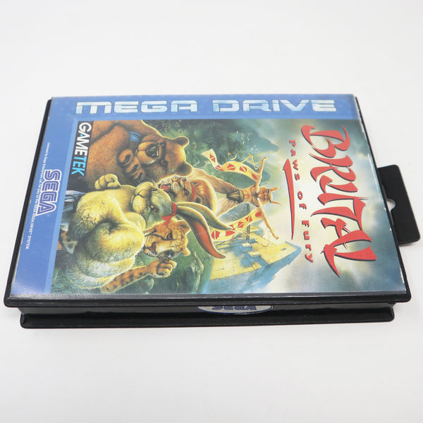 Vintage 1994 90s Sega Mega Drive Megadrive Brutal Paws Of Fury Cartridge Video Game PAL French Secam 1 or 2 Players