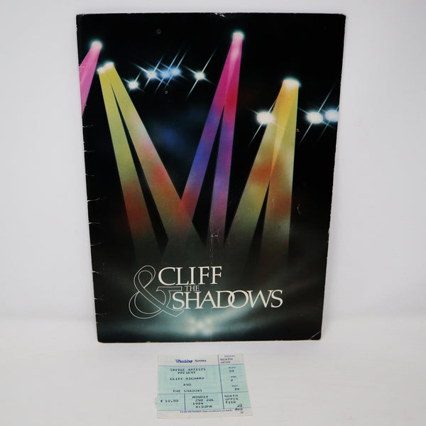 Vintage 80s Cliff Richard & The Shadows The Concerts 1984 Tour Concert Programme Program Book + Wembley Arena Ticket Stub