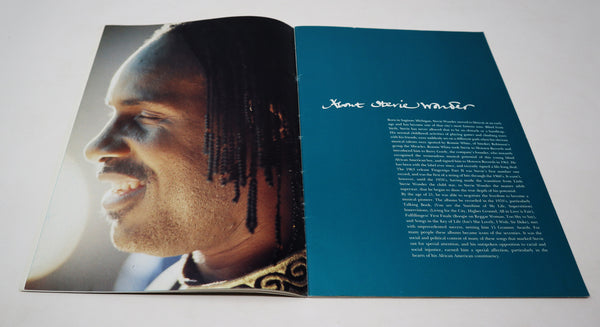 Vintage 90s Stevie Wonder RNIB Concerts 1995 Royal Albert Hall Tour Concert Programme Program Book In Aid Of Royal National Institute For The Blind