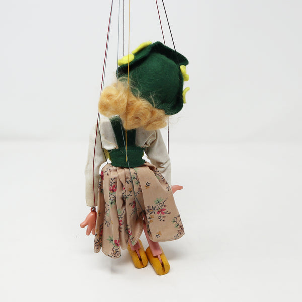 Vintage Pelham Puppets Tyrolean Girl SS5 (SS) Standard Stringed Hand Made Puppet Marionette Boxed