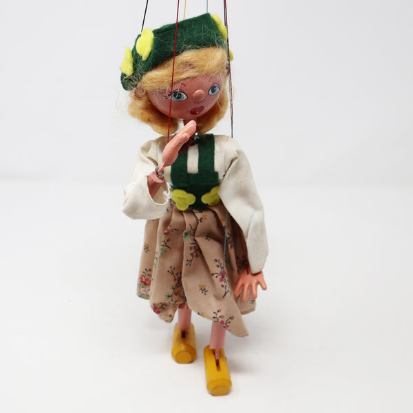 Vintage Pelham Puppets Tyrolean Girl SS5 (SS) Standard Stringed Hand Made Puppet Marionette Boxed