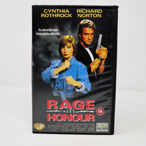 Vintage 1992 90s Cynthia Rothrock Richard Norton Rage And Honour VHS Video Home System Tape Rare Big Box Version Martial Arts