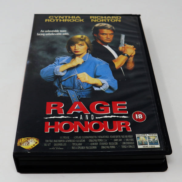 Vintage 1992 90s Cynthia Rothrock Richard Norton Rage And Honour VHS Video Home System Tape Rare Big Box Version Martial Arts