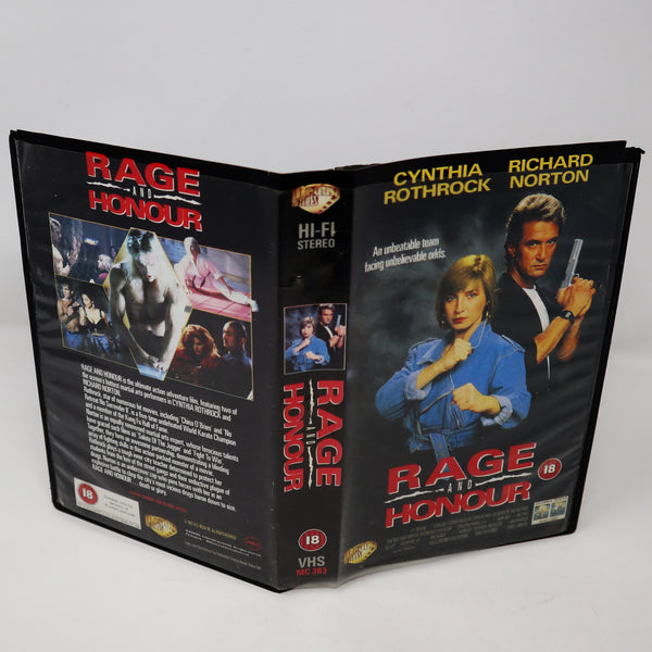 Vintage 1992 90s Cynthia Rothrock Richard Norton Rage And Honour VHS Video Home System Tape Rare Big Box Version Martial Arts