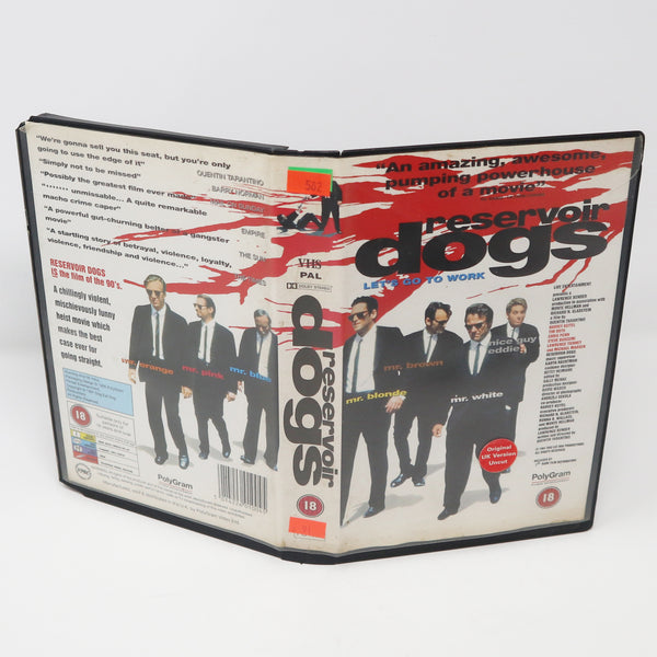 Vintage 1995 90s PolyGram Reservoir Dogs Original UK Version Uncut PAL VHS (Video Home System) Tape Rare Bigger Ex-Rental Version