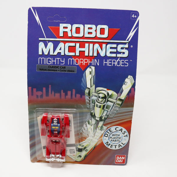 Vintage 1980s Bandai Gobots Robo Machines Mighty Morphin Heroes Classic Car 3" Transforming Action Figure Robot Vehicle Die Cast Metal Plastic Carded MOC