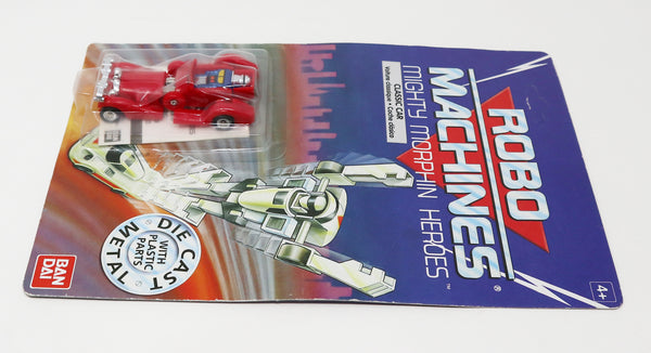 Vintage 1980s Bandai Gobots Robo Machines Mighty Morphin Heroes Classic Car 3" Transforming Action Figure Robot Vehicle Die Cast Metal Plastic Carded MOC