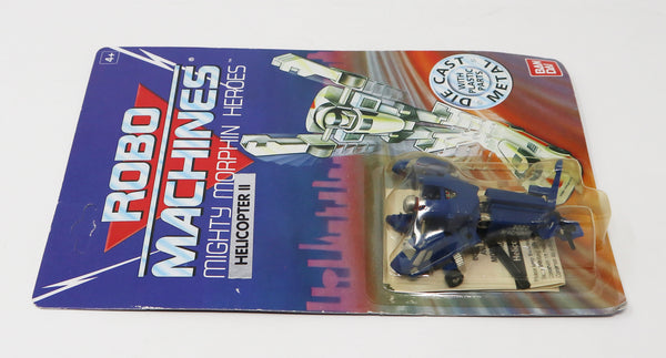 Vintage 1980s Bandai Gobots Robo Machines Mighty Morphin Heroes Helicopter II 3" Transforming Action Figure Robot Vehicle Die Cast Metal Plastic Carded MOC