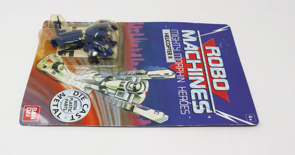 Vintage 1980s Bandai Gobots Robo Machines Mighty Morphin Heroes Helicopter II 3" Transforming Action Figure Robot Vehicle Die Cast Metal Plastic Carded MOC