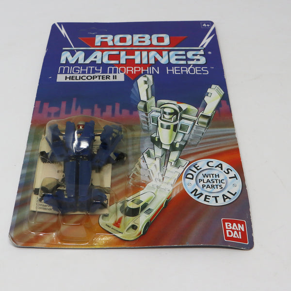 Vintage 1980s Bandai Gobots Robo Machines Mighty Morphin Heroes Helicopter II 3" Transforming Action Figure Robot Vehicle Die Cast Metal Plastic Carded MOC