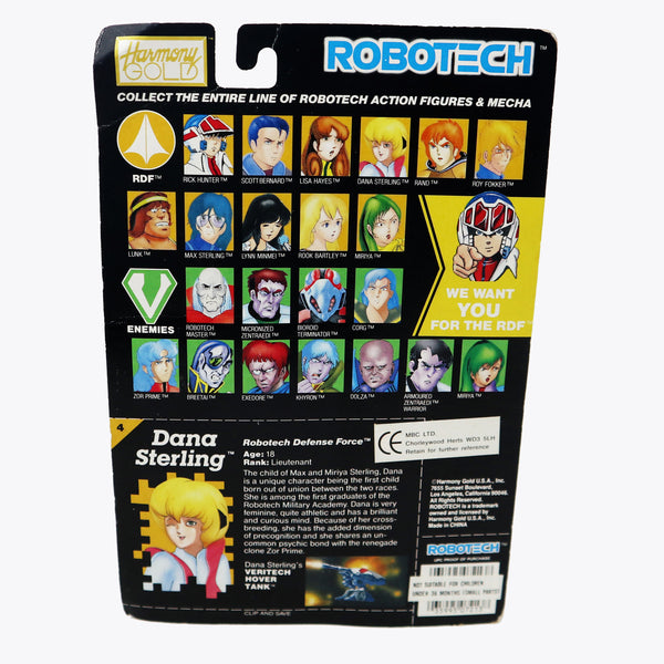 Vintage 1985 80s Matchbox Harmony Gold Robotech Dana Sterling Robotech Defense Force Action Figure MOC Carded Sealed