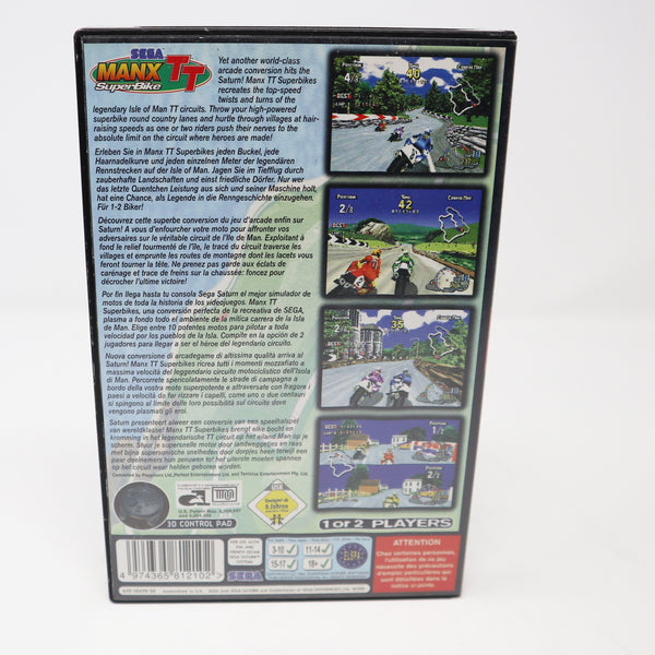 Vintage 1995 90s Sega Saturn MANX SuperBike TT Video Game PAL French Secam 1-2 Players