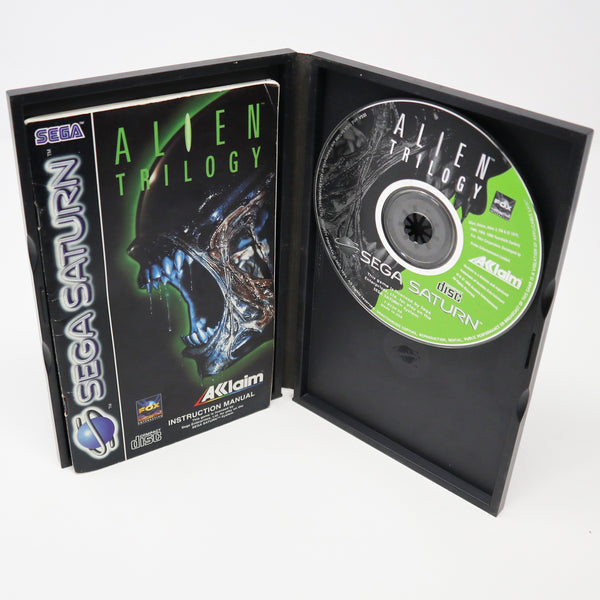 Vintage 1996 90s Sega Saturn Alien Trilogy Video Game PAL French Secam 1 Player