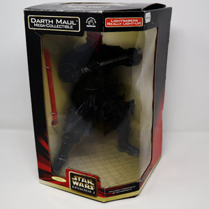 Vintage 1999 90s Applause Star Wars Episode I Darth Maul Mega-Collectible 10" Action Figure With Lightsaber Boxed