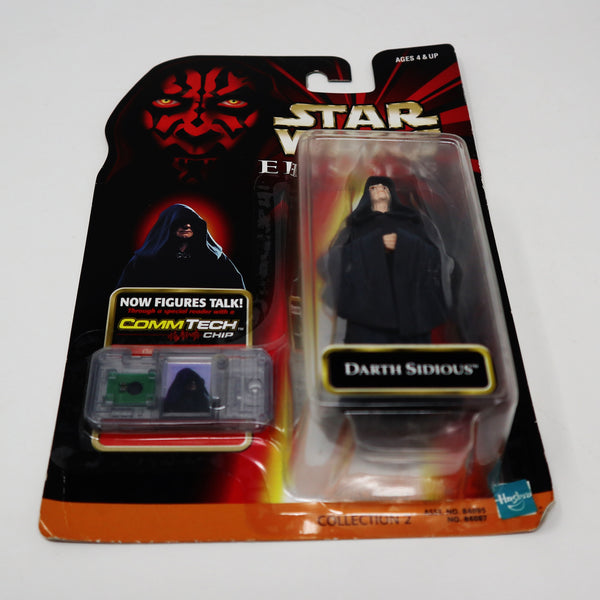 Vintage 1998 90s Hasbro Star Wars Episode I Collection 2 Darth Sidious Talking Action Figure Carded MOC