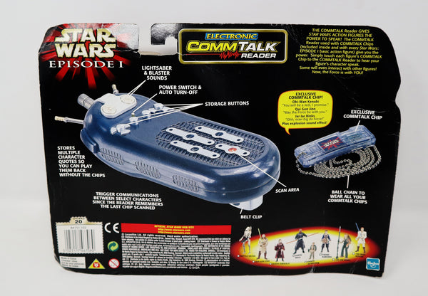Vintage 1999 90s Hasbro Star Wars Episode I Electronic CommTalk Reader For Talking Action Figures Carded MOC