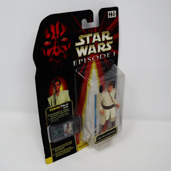 Vintage 1999 90s Hasbro Star Wars Episode I Collection 1 Obi-Wan Kenobi Talking Action Figure Carded MOC