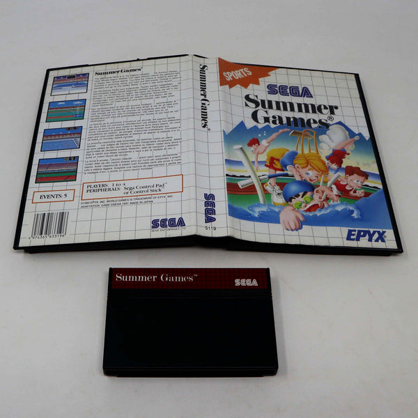 Vintage 1991 90s Sega Master System Summer Games Cartridge Video Game Pal Sports 1 to 4 Players