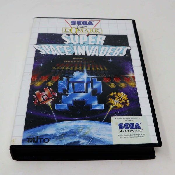 Vintage 1991 90s Sega Master System Sega From Domark Super Space Invaders Cartridge Video Game Pal 2 Players