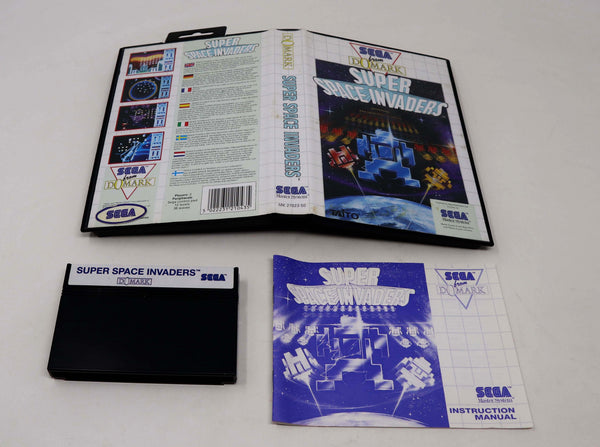 Vintage 1991 90s Sega Master System Sega From Domark Super Space Invaders Cartridge Video Game Pal 2 Players