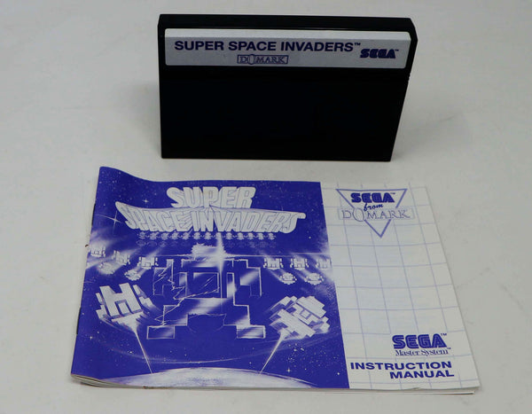 Vintage 1991 90s Sega Master System Sega From Domark Super Space Invaders Cartridge Video Game Pal 2 Players