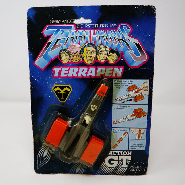 Vintage 1983 80s Action GT Gerry Anderson & Christopher Burr's Terrahawks Terrapen Pen Vehicle For Writing Or Drawing Carded MOC