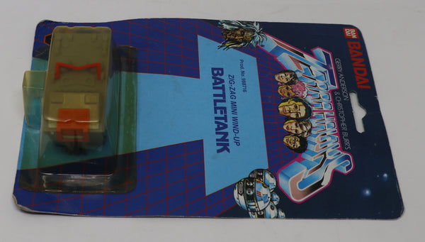 Vintage 1983 80s Bandai Gerry Anderson & Christopher Burr's Terrahawks Battletank Zig-Zag Mini Wind-Up Space Vehicle Prod. 988716 Carded MOC