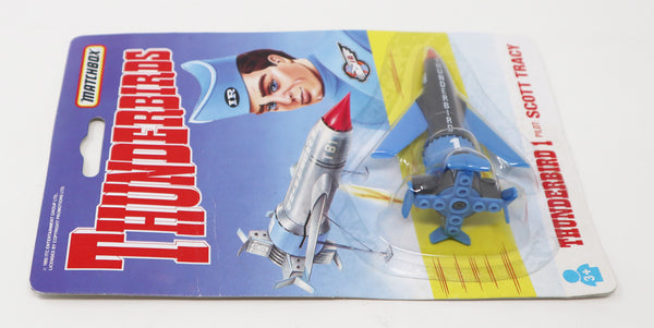 Vintage 1992 90s Matchbox Thunderbirds Thunderbird 1 Pilot: Scott Tracy Vehicle Carded MOC