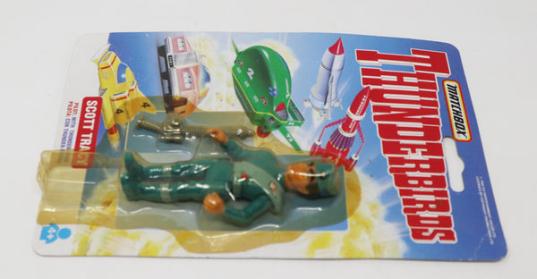 Vintage 1993 90s Matchbox Tyco Toys Thunderbirds Scott Tracy Pilot With Thunder-Stun 3.5" Action Figure Carded MOC