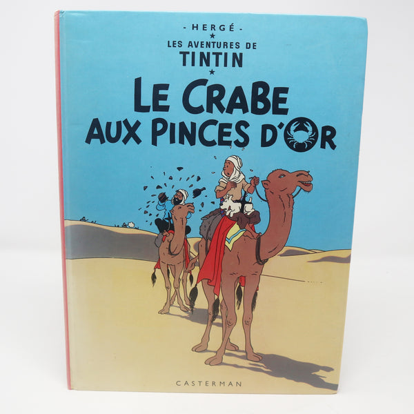 Vintage 1966? 60s Casterman Herge - Les Aventures De Tintin - Le Crabe Aux Princes D'Or Comic Strip Story Annual Hardback Book Rare French