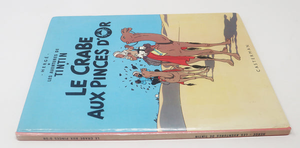 Vintage 1966? 60s Casterman Herge - Les Aventures De Tintin - Le Crabe Aux Princes D'Or Comic Strip Story Annual Hardback Book Rare French