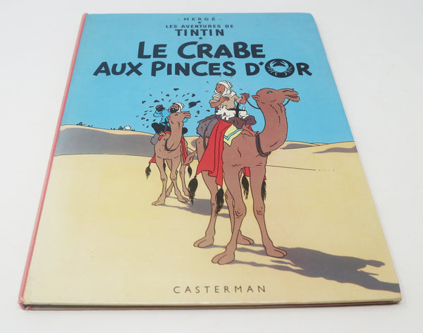 Vintage 1966? 60s Casterman Herge - Les Aventures De Tintin - Le Crabe Aux Princes D'Or Comic Strip Story Annual Hardback Book Rare French