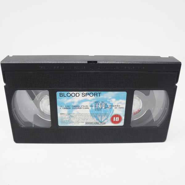 Vintage 1994 90s Warner Home Video Jean-Claude Van Damme Bloodsport PAL VHS (Video Home System) Tape